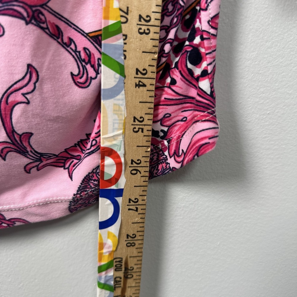 Peter NyGard Womens Medium Top Pink 3/4 Sleeve Chic Colorful Stretch Thin Y2K - Picture 5 of 12